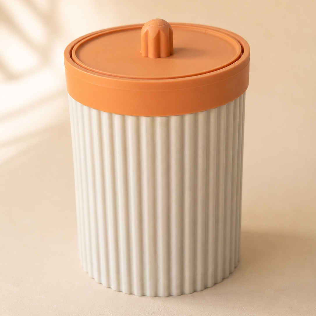 HUSH caneca con tapa para skincare Naranja pastel — AMÜSA Colombia