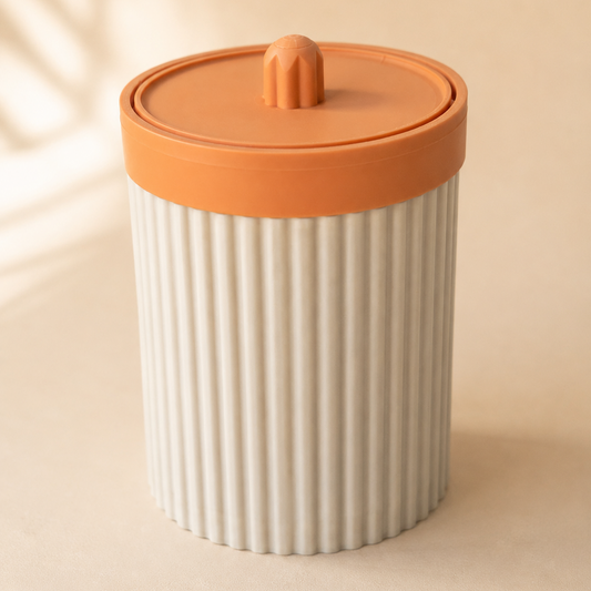 HUSH caneca con tapa para skincare Naranja pastel — AMÜSA Colombia