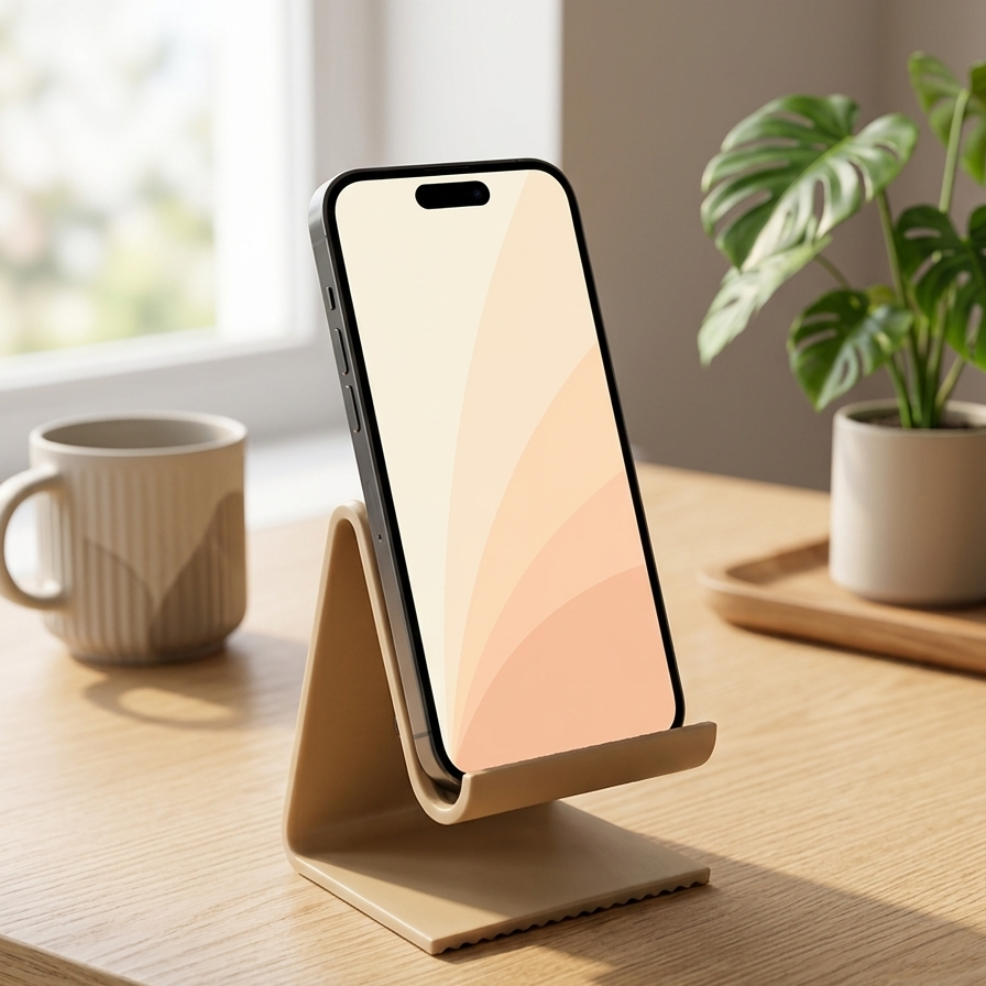 PROP soporte celular en uso — colección ALBA AMÜSA
