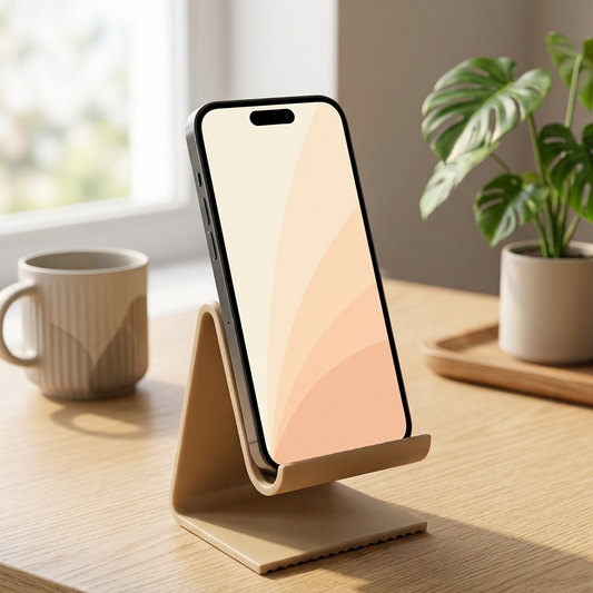 PROP soporte celular en uso — colección ALBA AMÜSA
