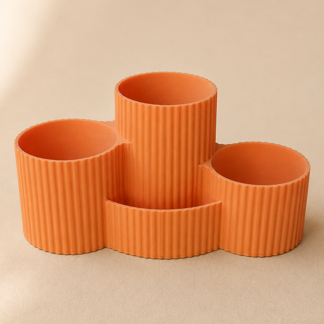 WANDA organizador de brochas de maquillaje Naranja pastel — AMÜSA Colombia
