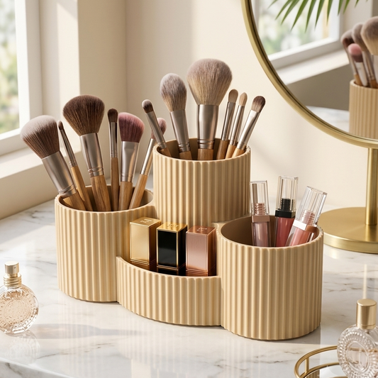 WANDA organizador de brochas de maquillaje Piel  uso — AMÜSA Colombia
